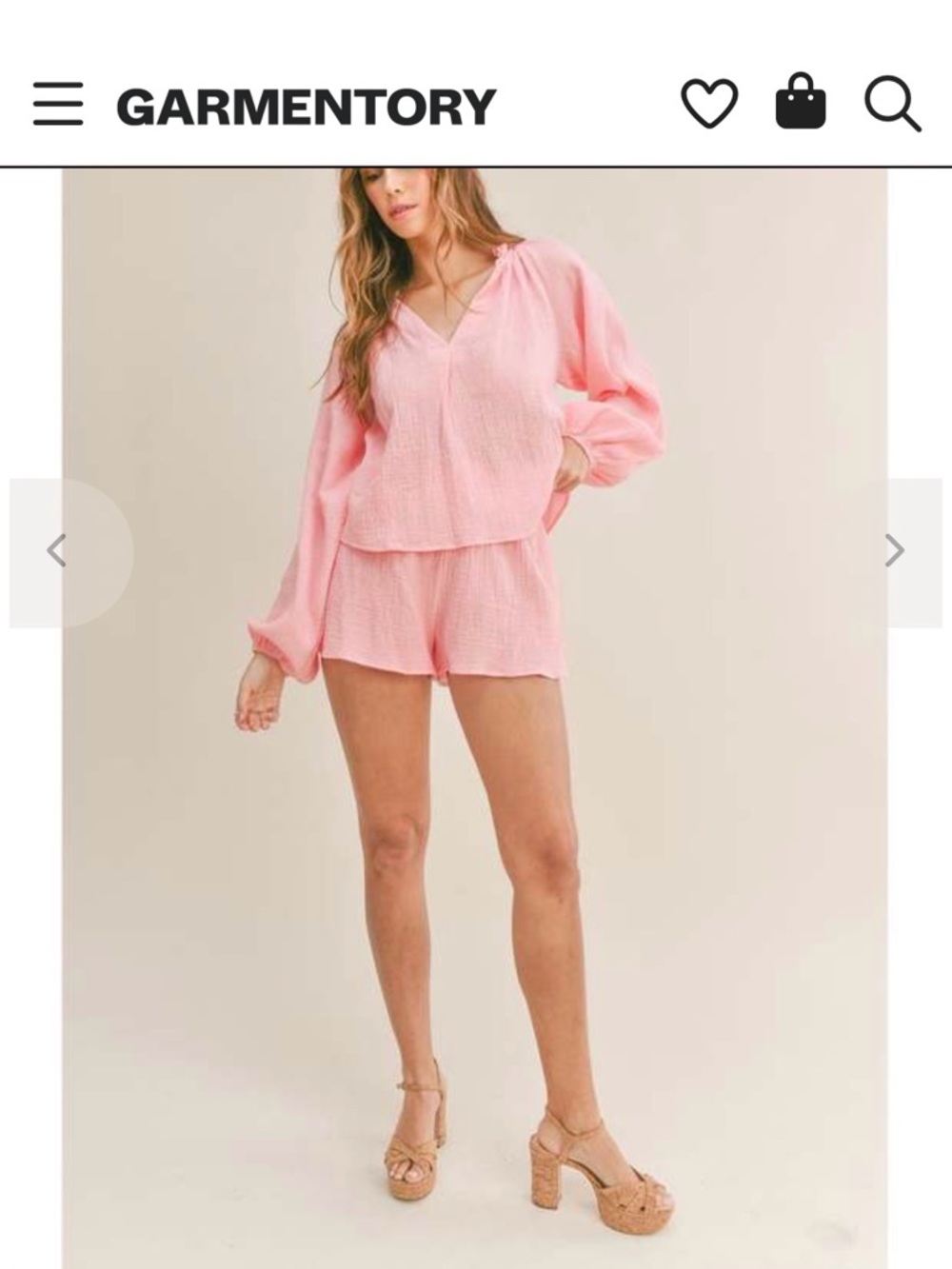 New with tags! MAble Pink Gauze Lounge Shorts and matching top.